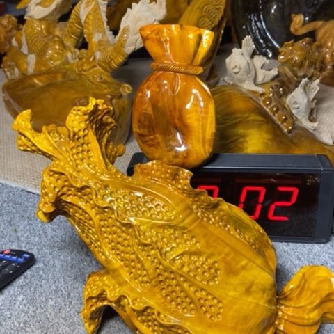 金丝楠杨*百财摆件创意