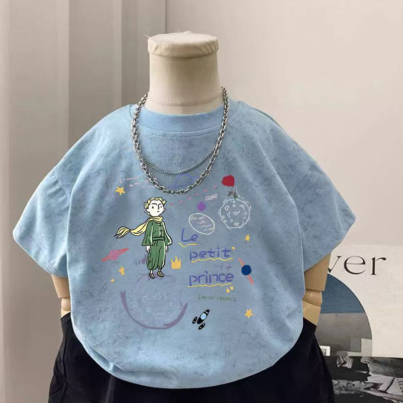 男童卡通短袖t恤夏季中小童女宝宝半袖上衣儿童夏装宽松圆领打底