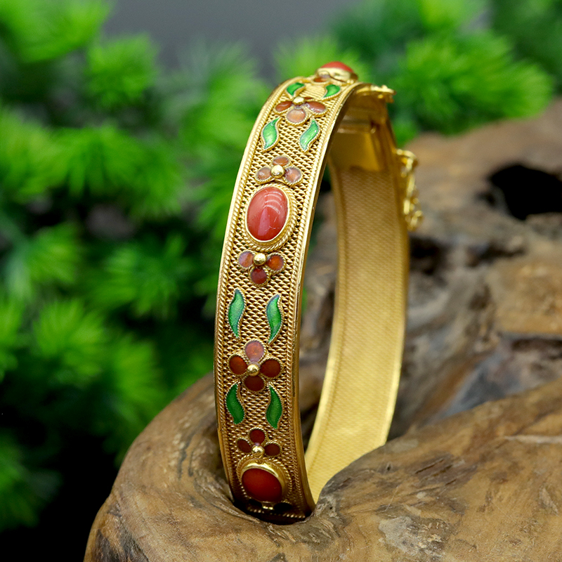 非遗技艺 花丝镶嵌手镯