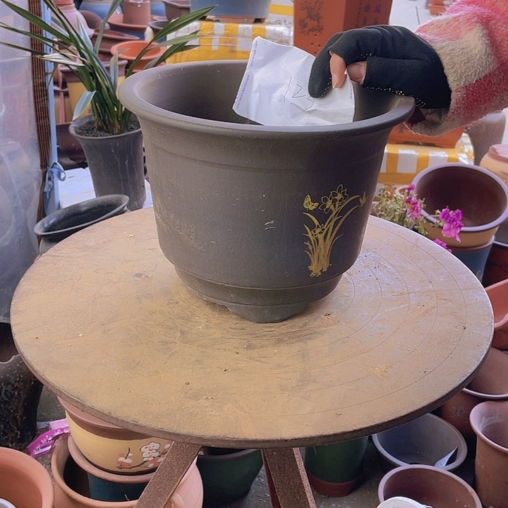 紫砂宜兴紫砂花盆123