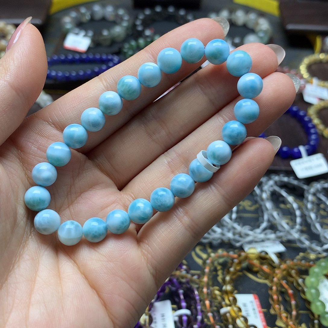 针钠钙石（海纹石）未镶嵌手链手链