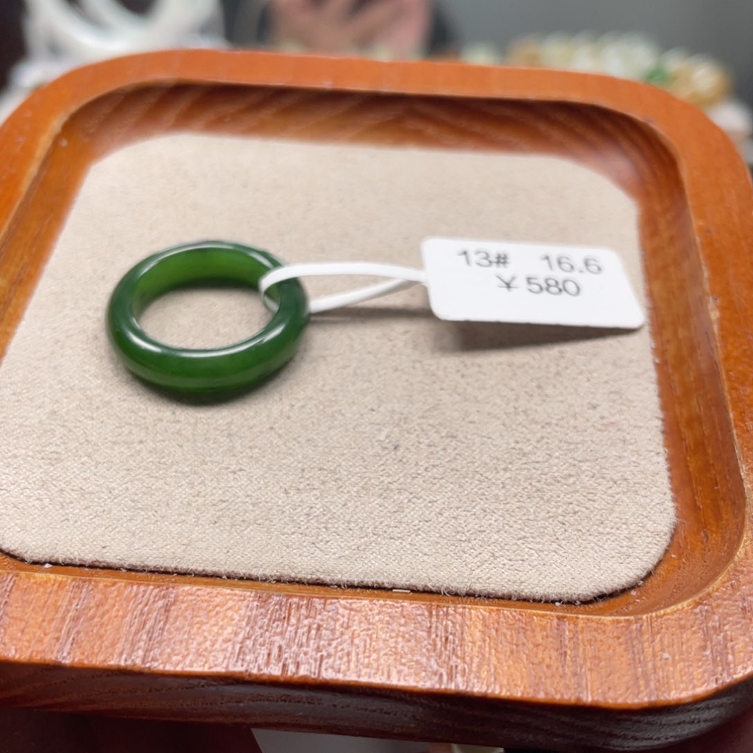 和田玉戒圈未镶嵌大*16.6