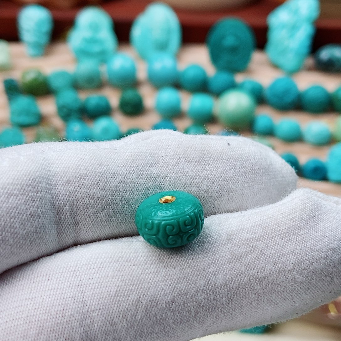 绿松石未镶嵌珠宝奇石卡11.1