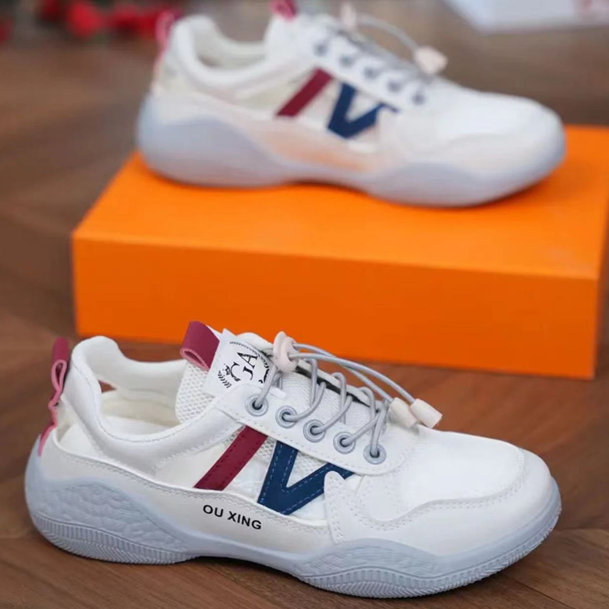 ins透气小白鞋学生韩版女潮2024夏季新款网面板鞋街拍运动鞋HY101