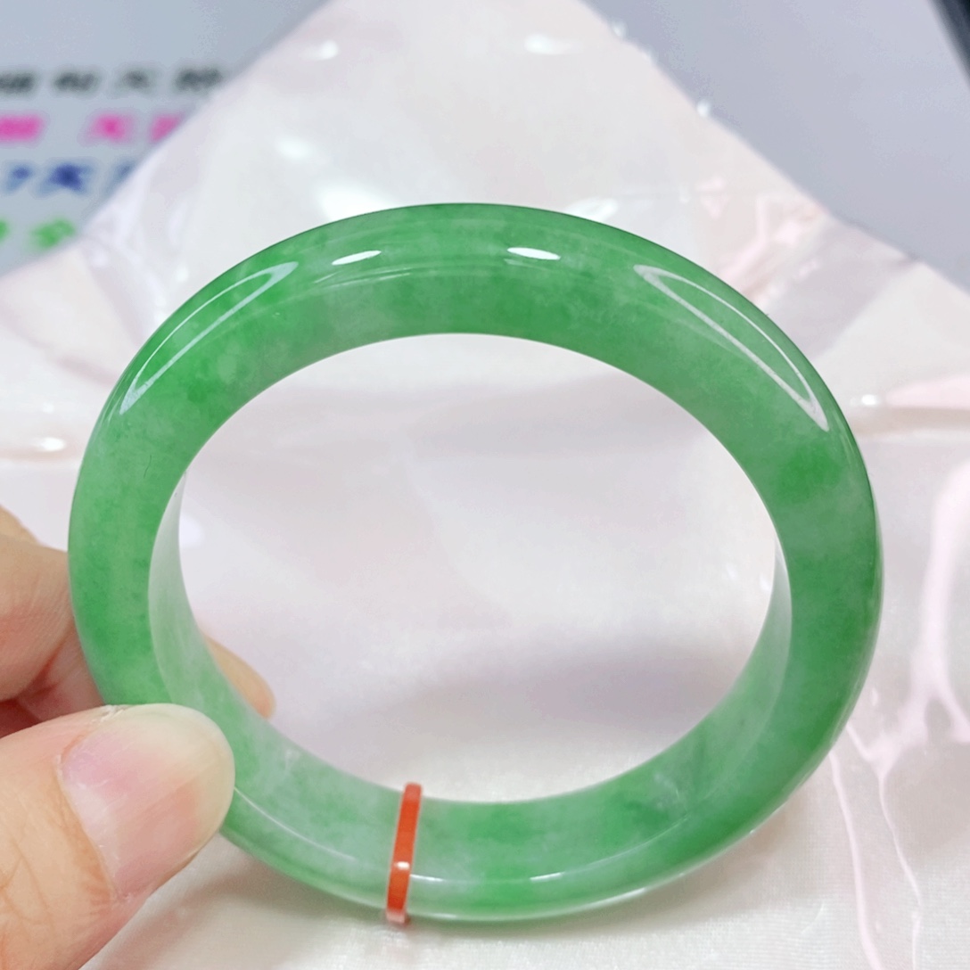 未镶嵌手镯翡翠52.9圈口正圈-捡漏