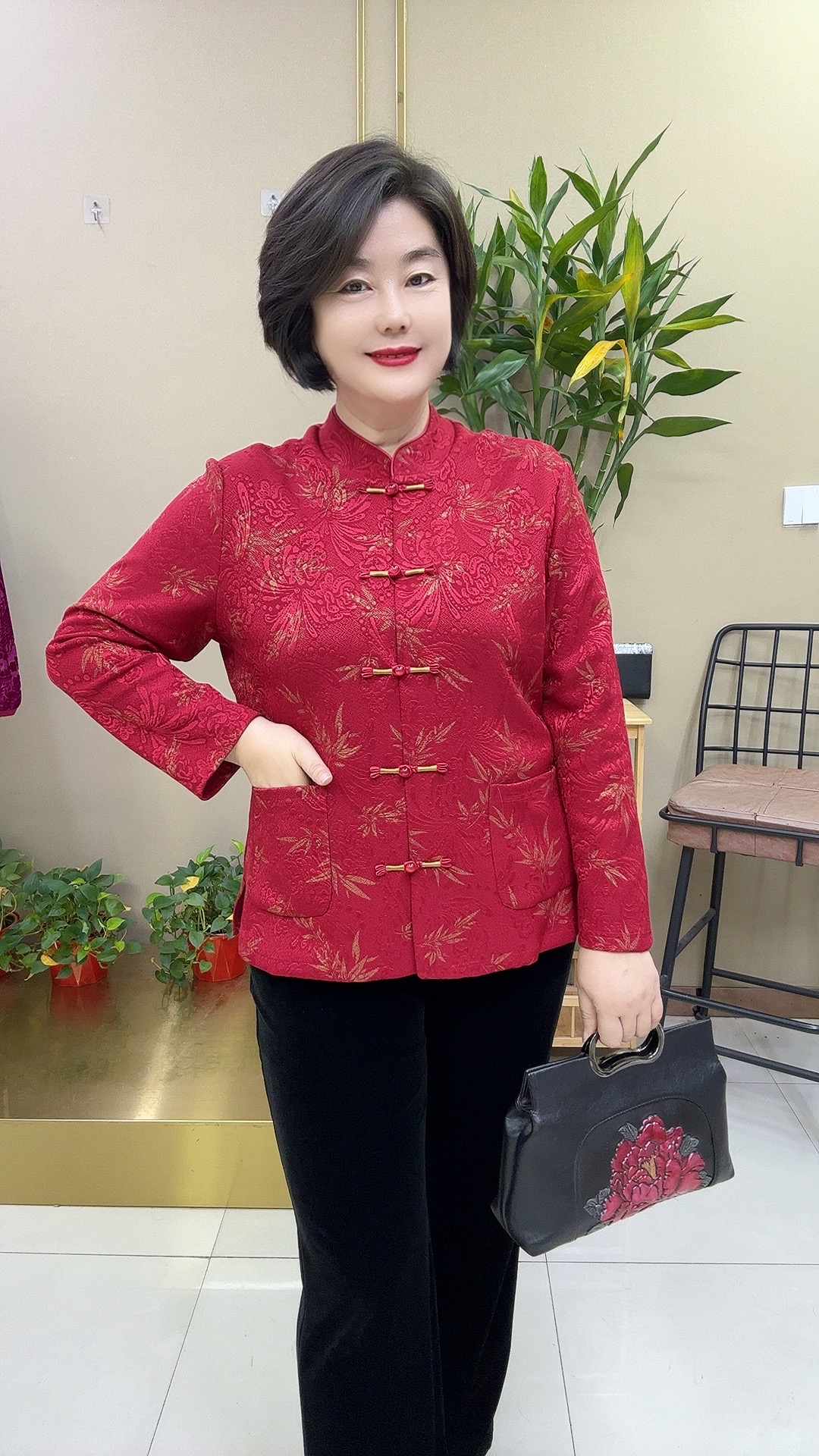 富贵竹新年款精品上档次保暖妈妈开衫