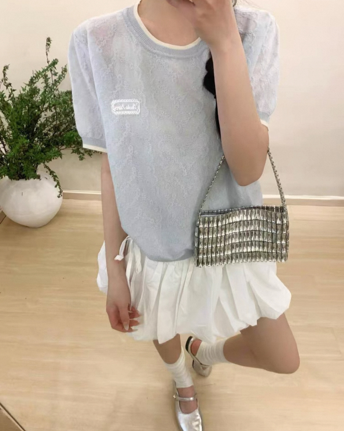 【欧琲】L-693#圆领针织宽松上衣