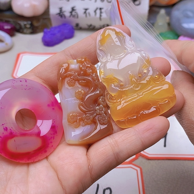 【闪购商品】未镶嵌玛瑙/玉髓珠宝半成品我***”