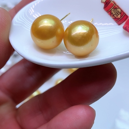 淡水珍珠耳饰银S925镶嵌