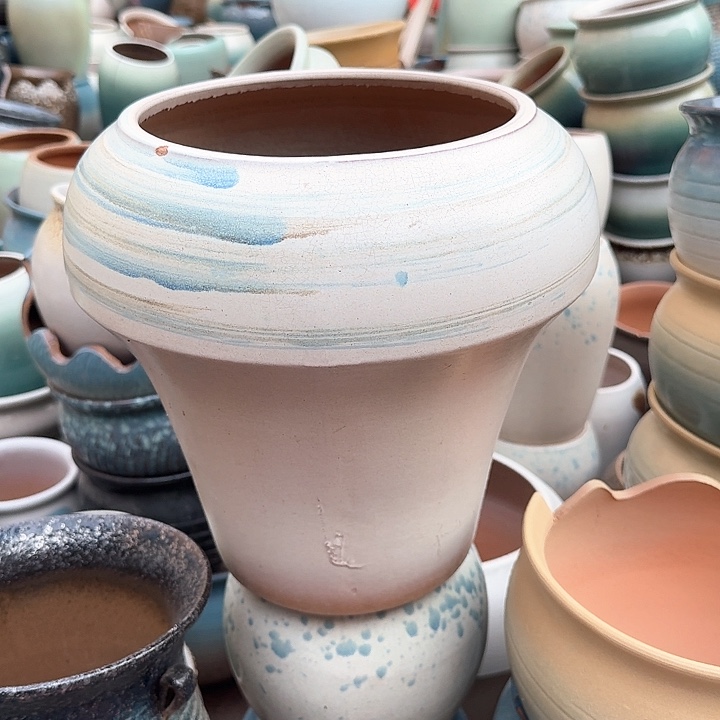 红陶微瑕花盆处理来啦