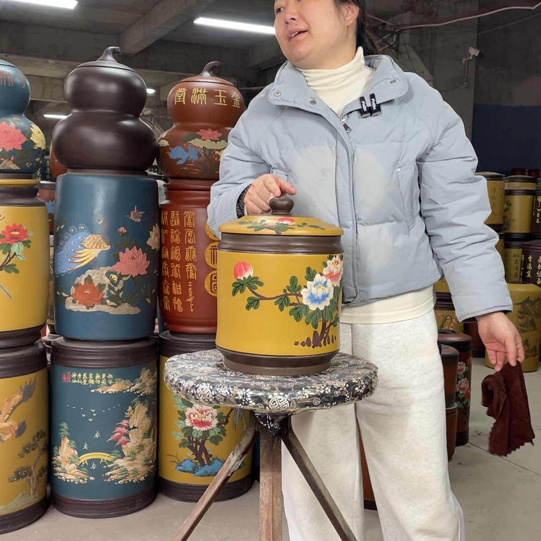 宜兴原矿紫砂茶叶罐