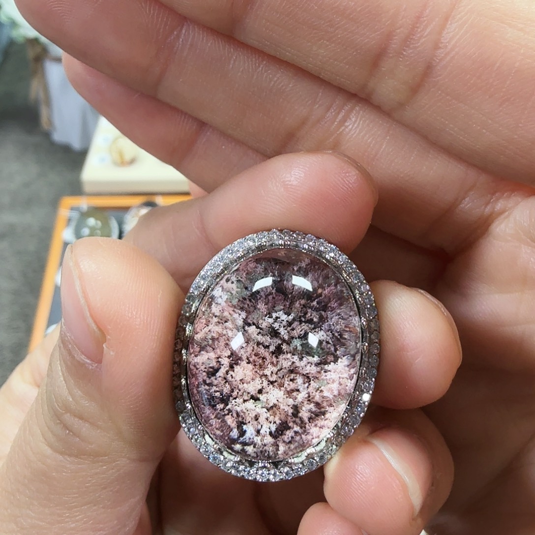 燕***子戒指银S925镶嵌水晶