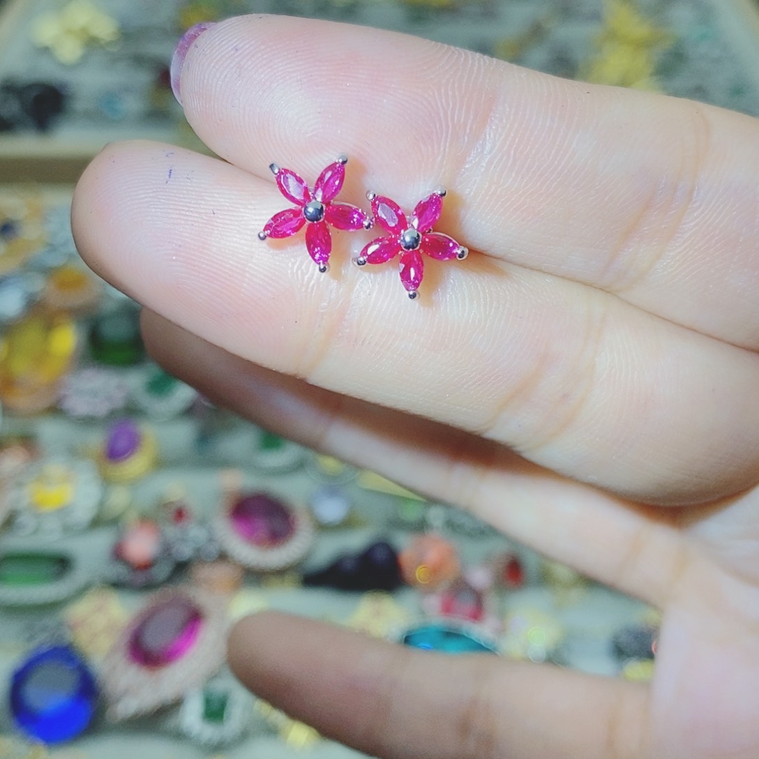 【闪购商品】托帕石耳饰银S925镶嵌