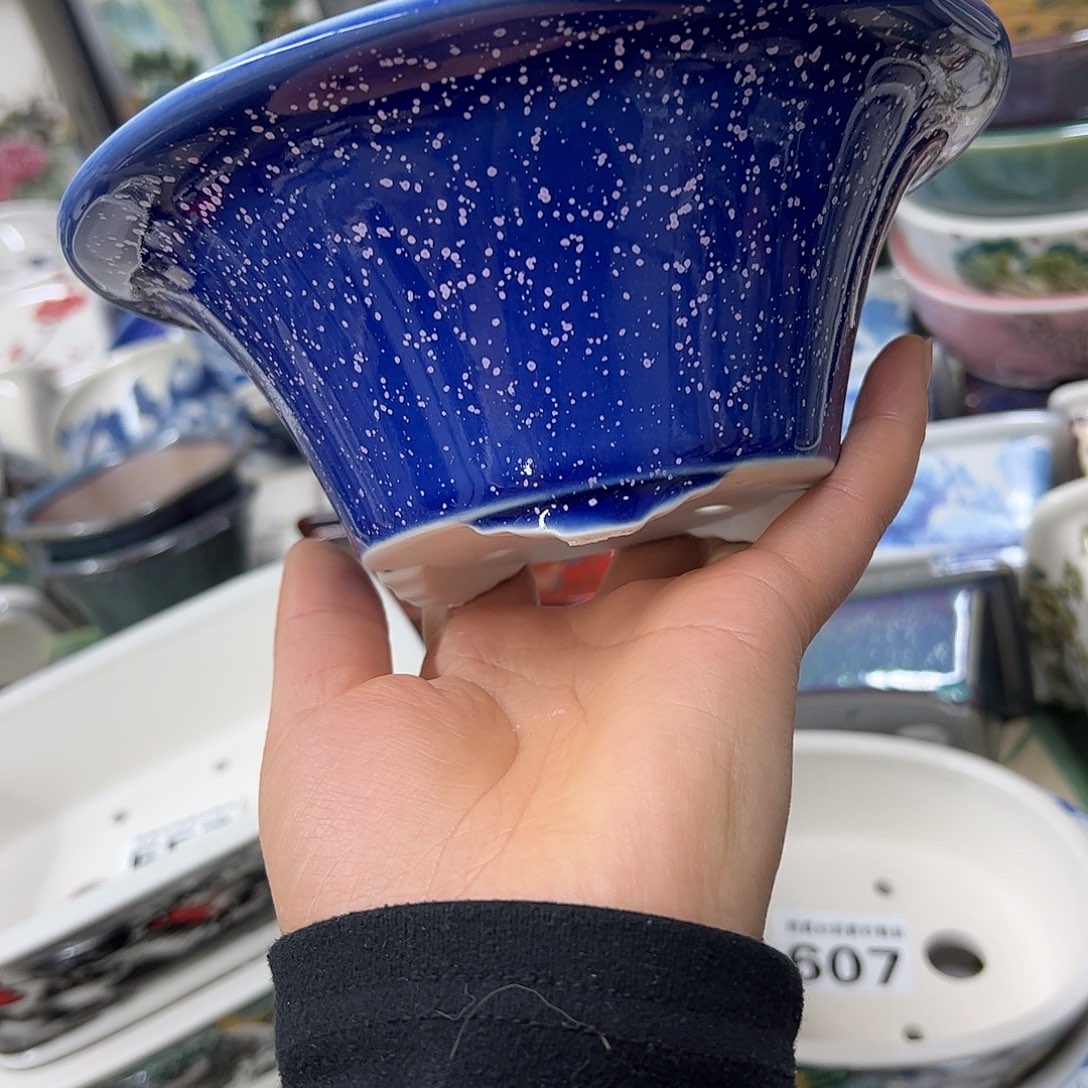 紫砂花盆771号瑕疵16.5/7cm窑变