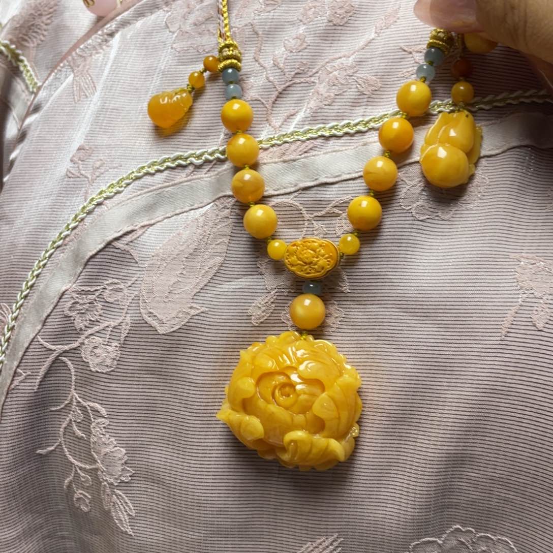 未镶嵌蜜蜡颈饰项链