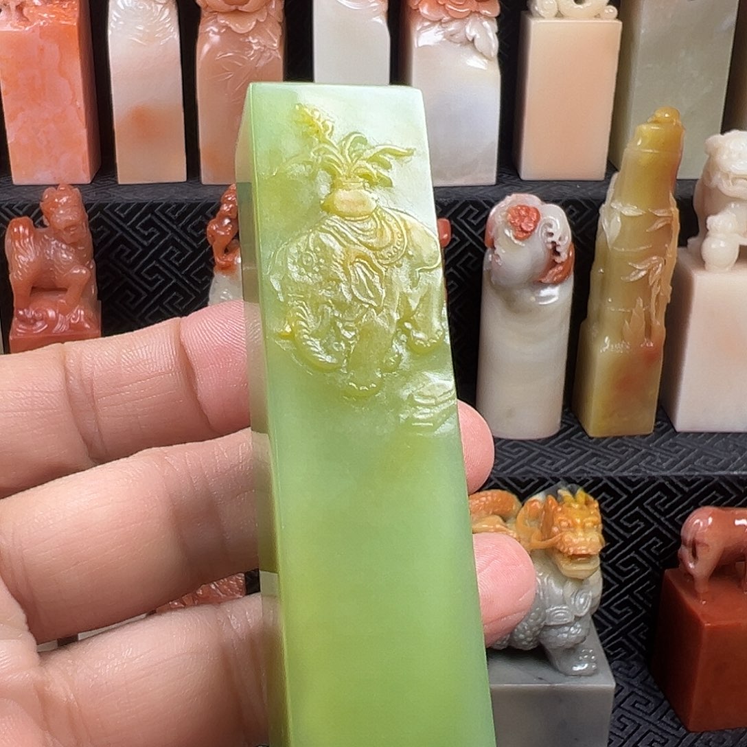 解***药寿山石寿山石寿山石精品印章