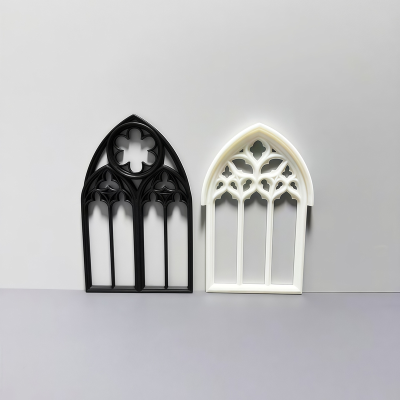 娃屋家居窗户摆件 欧式风格装饰 微型景观布景哥特式模型建筑配件