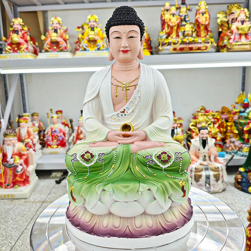 娑婆四圣观音药师佛阿弥陀佛神像释迦牟尼佛祖如来佛祖地藏王笑佛