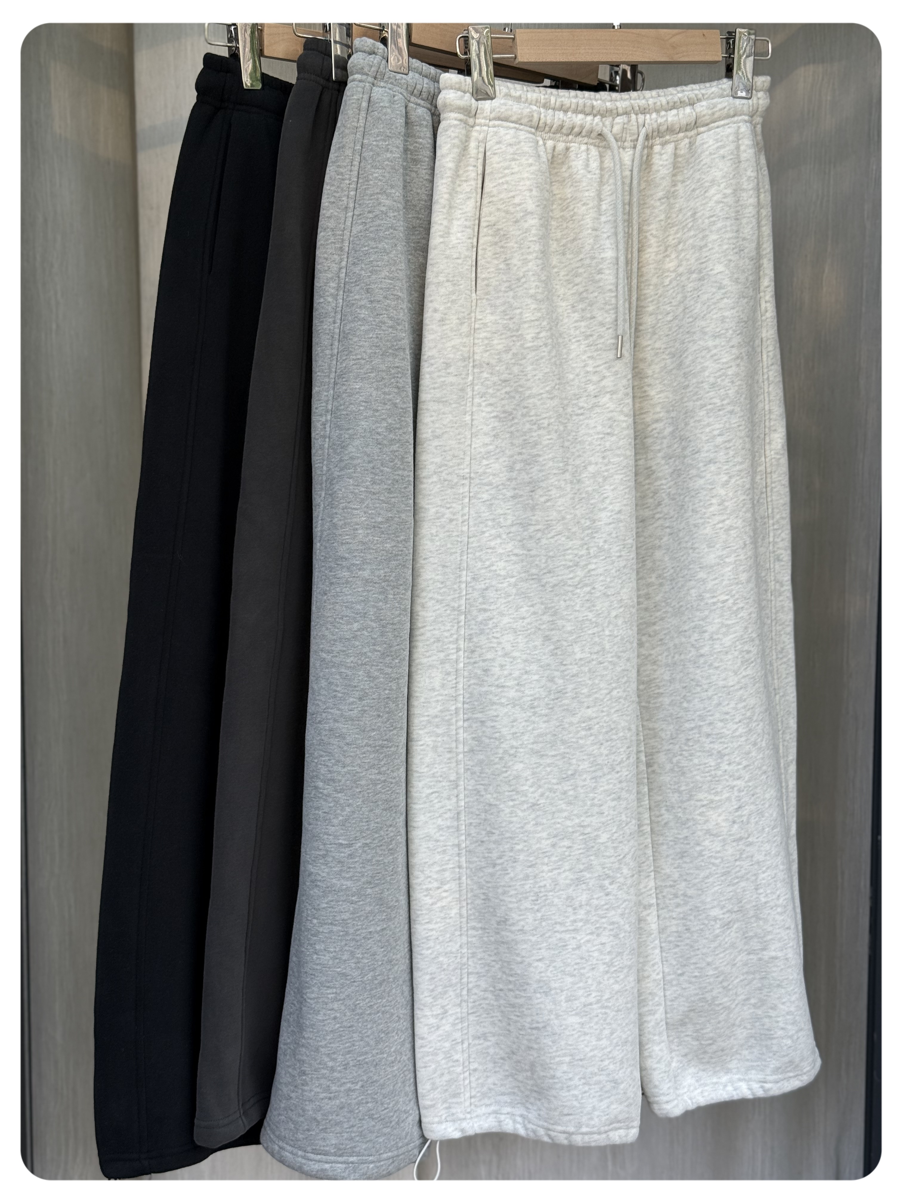 Uninhabitable 小个子必入！直筒加绒卫裤！松紧腰！直筒裤运动裤