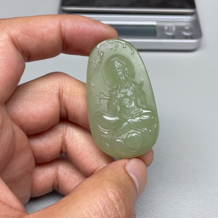 和田玉吊坠(不含链)未镶嵌风*静