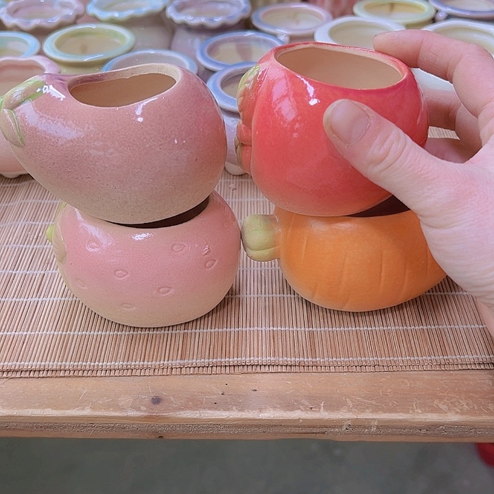 红陶陶瓷花盆当场满12包邮