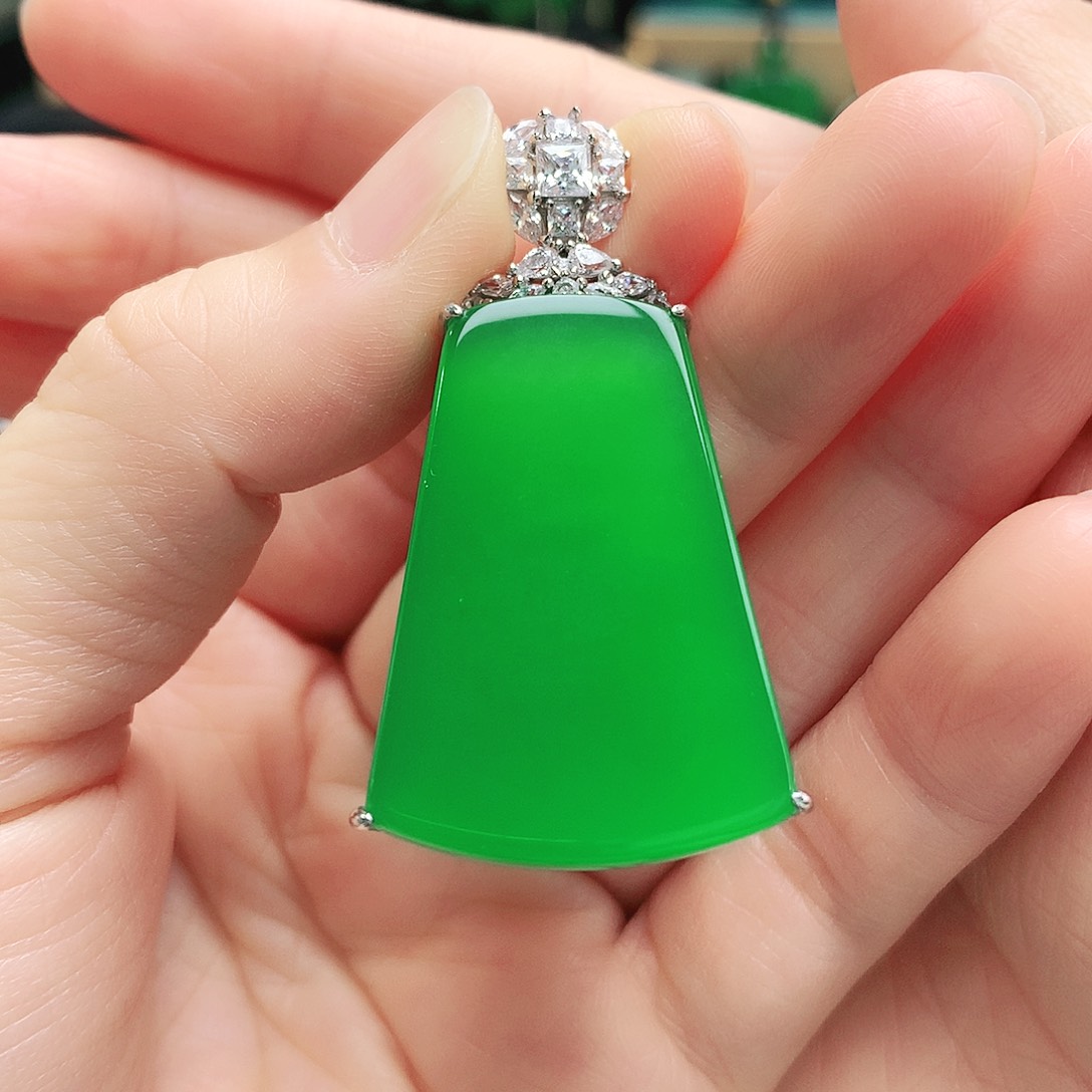 玛瑙/玉髓吊坠银S925镶嵌