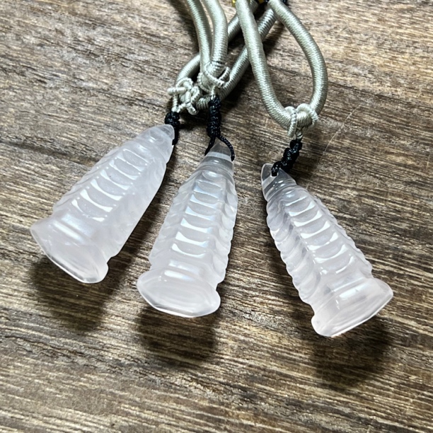 【拾晶轩】天然七层粉水晶文昌塔吊坠 多样性发一件 811CK