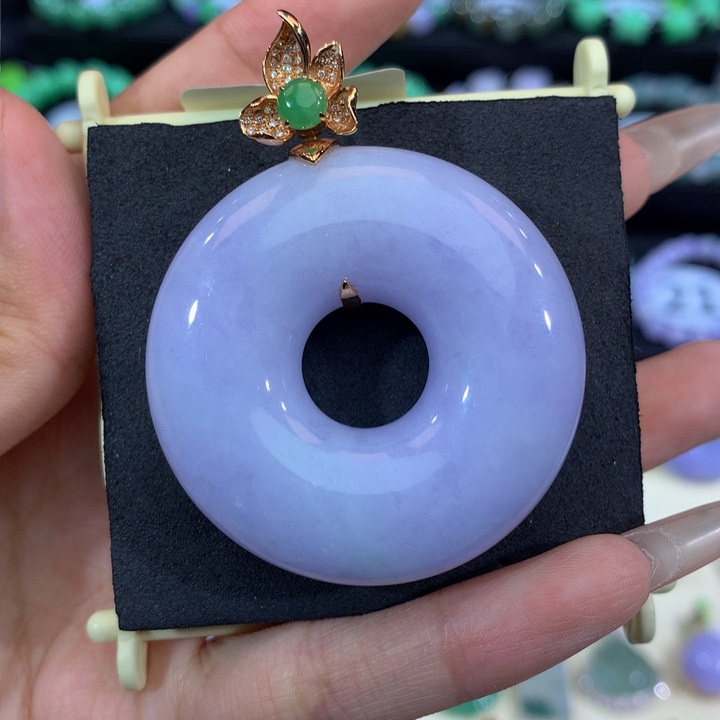 18K金镶嵌手链翡翠翡翠