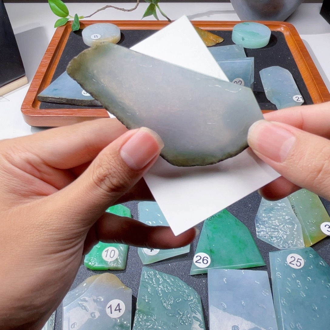 碎***.定制翡翠未镶嵌牌子料