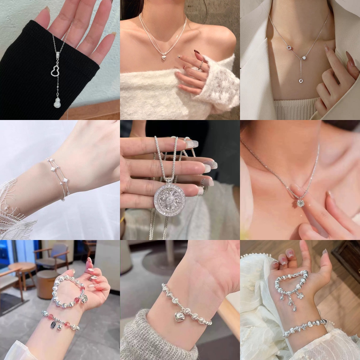 （清库存热卖款）手工DIY饰品项链手链手镯 耳钉耳环