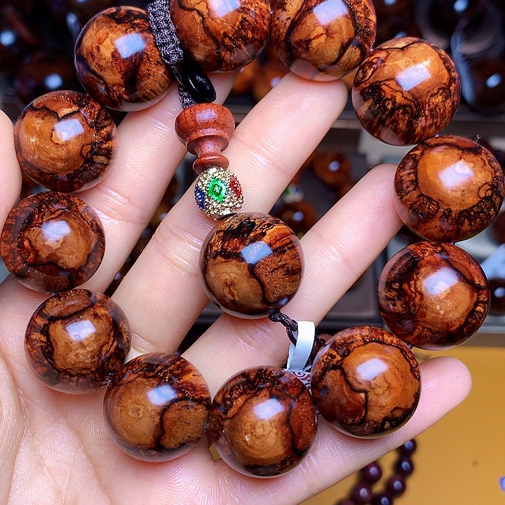 花梨木类手串/手链黄花梨风化料老挝花梨土埋料2.0