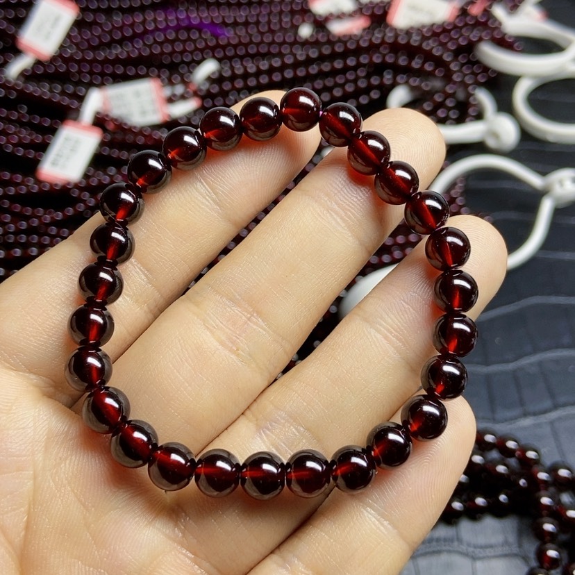 【闪购商品】石榴石手链未镶嵌7毫米