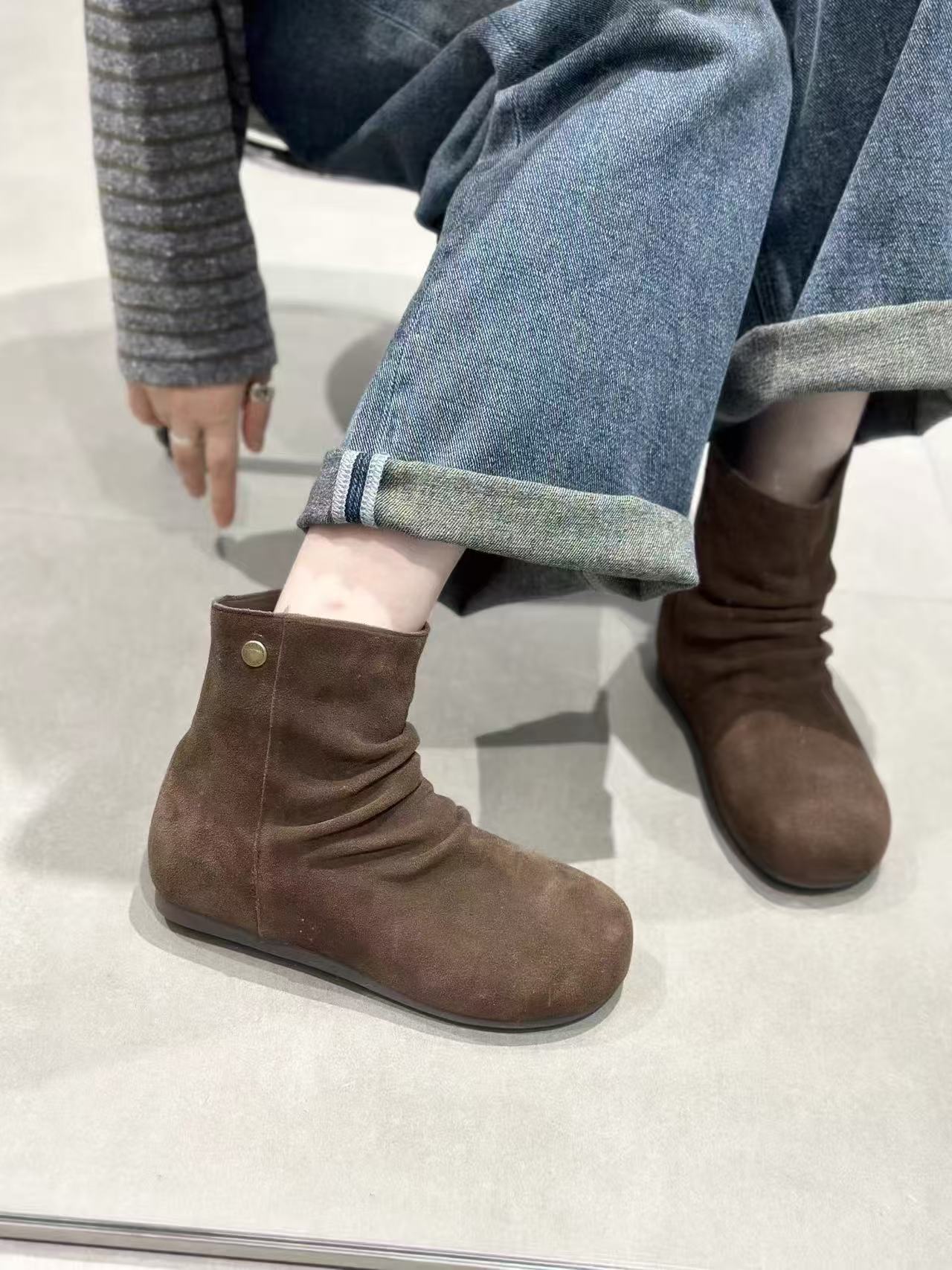 新款气质休闲韩版简约平底时尚雪地靴X6612-50