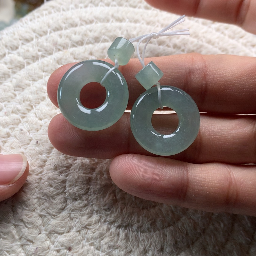 翡翠未镶嵌颈饰天然翡翠甜甜圈