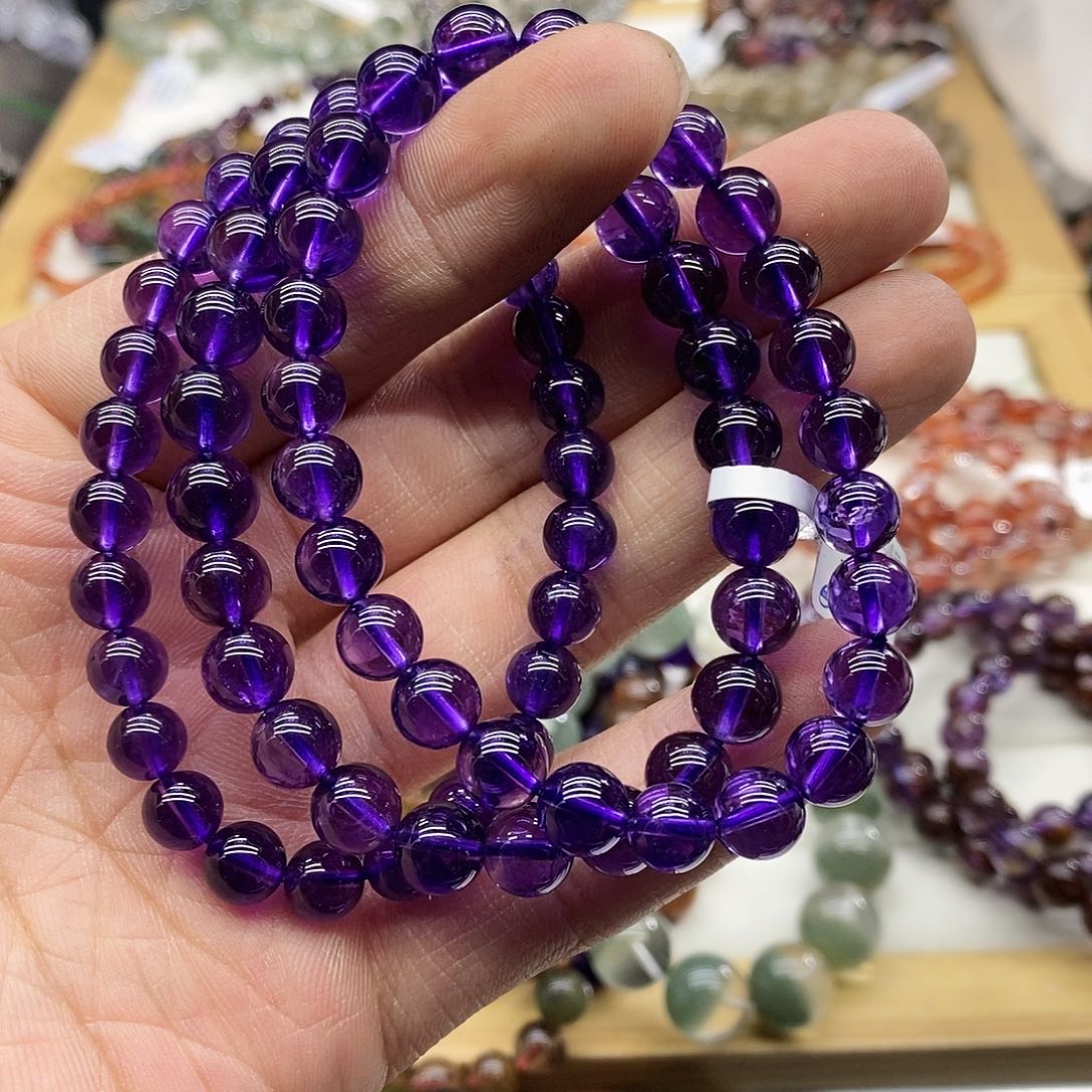 水晶手链未镶嵌多样性发货发一条