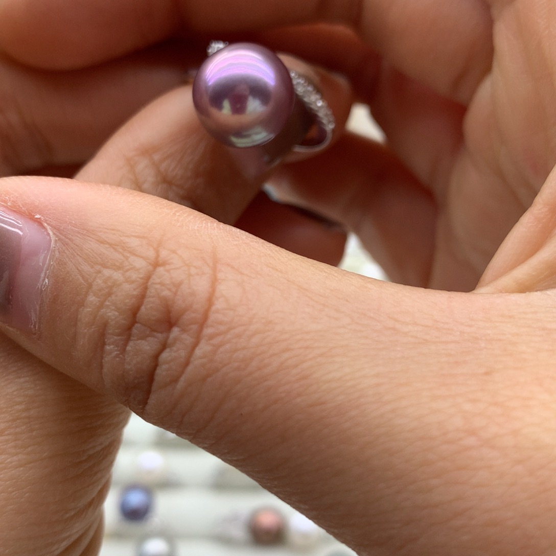 淡水珍珠戒指银S925镶嵌