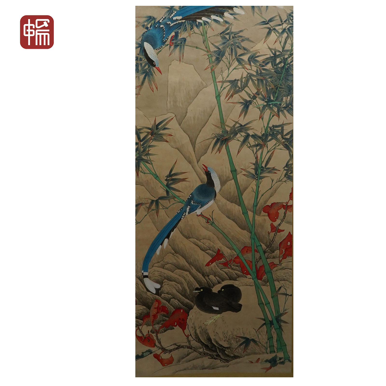 HC009《花鸟》132*58（6.89）纸本立轴 FL