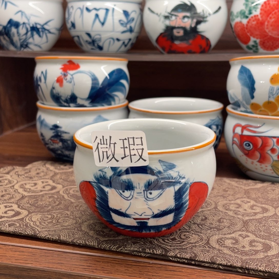 微瑕釉下彩纯手绘