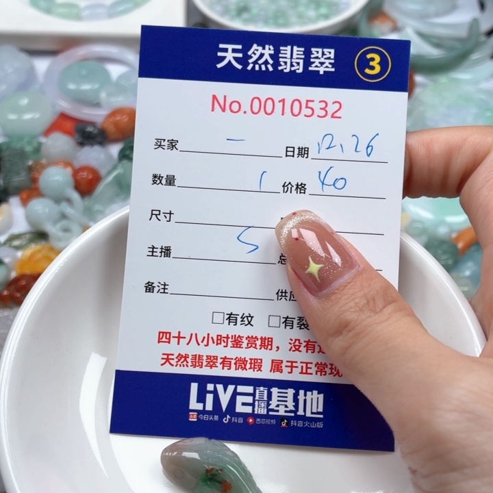 一***圆翡翠未镶嵌挂件tt