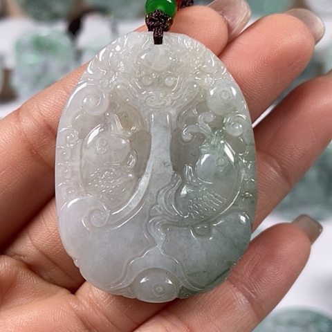 翡翠颈饰未镶嵌年年有余福利