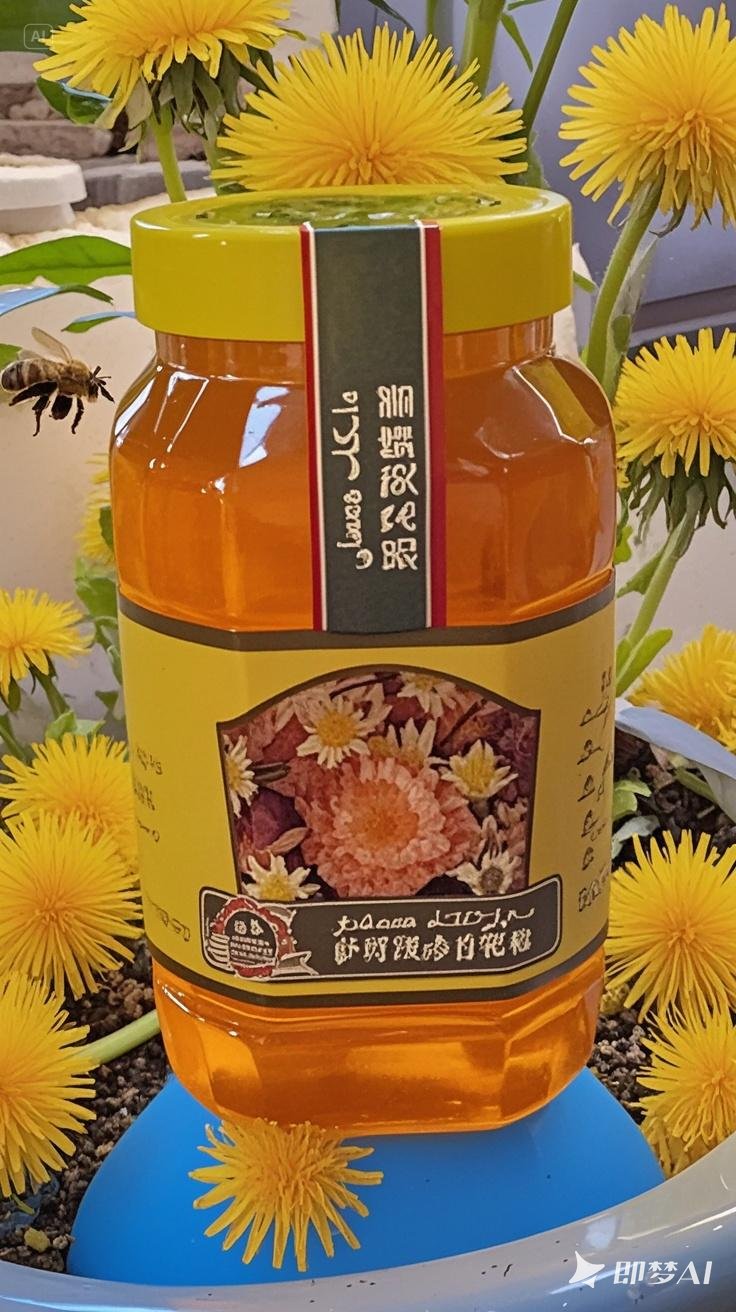 萨贺拉海肯 蒲公英花蜂蜜مامكاپ گۈل ھەسىلى 
