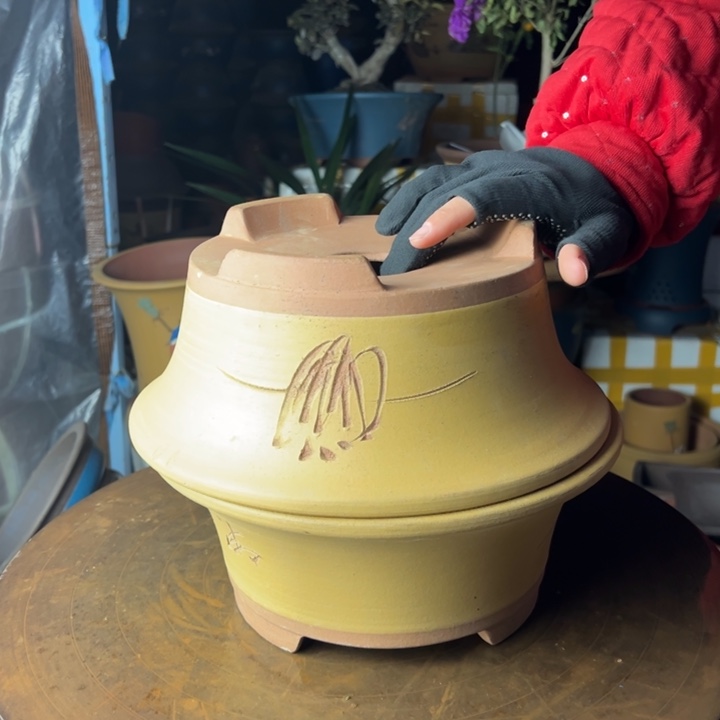 紫砂27+27黄色票口山水