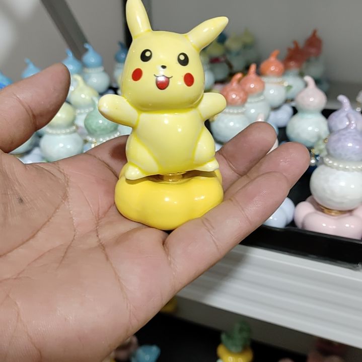 左***爱摆件陶陶瓷转转黄色皮卡丘