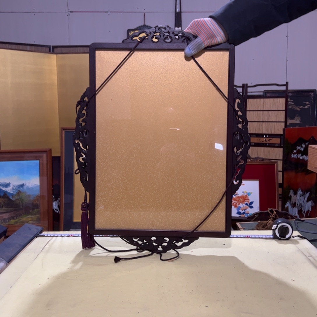 绘画屏风框画茶空间设计