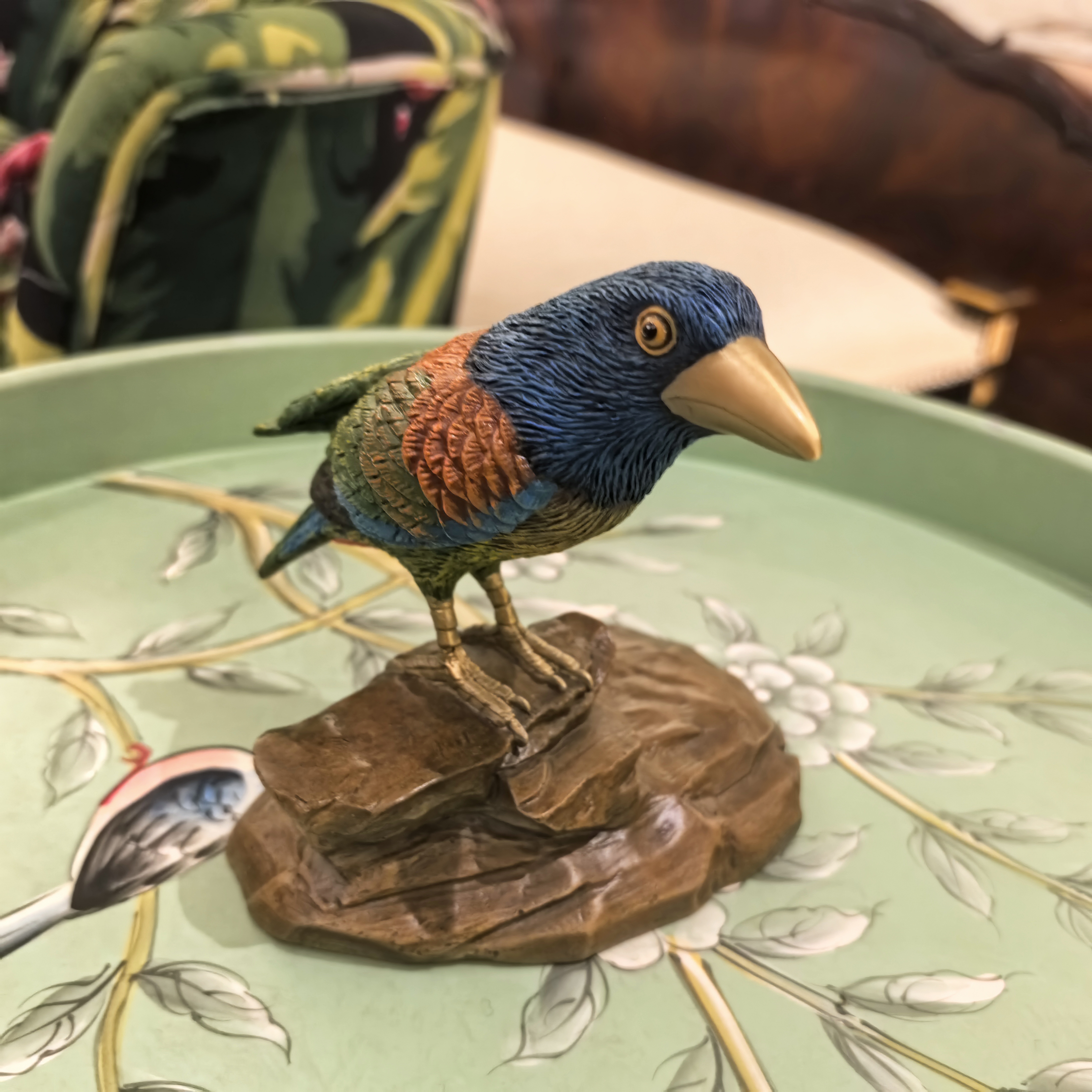 【欧美外单】蓝色小鸟摆件