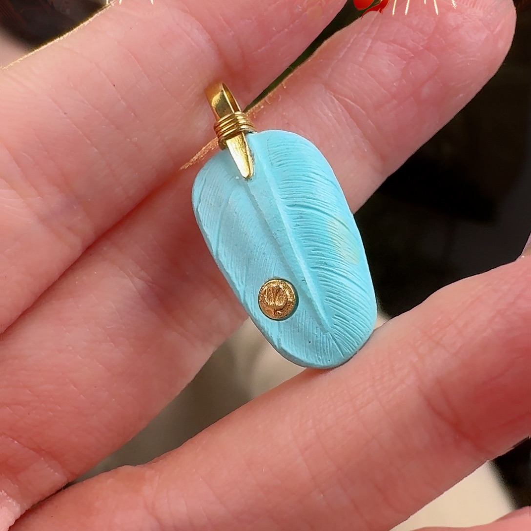 绿松石珠宝奇石18K金镶嵌