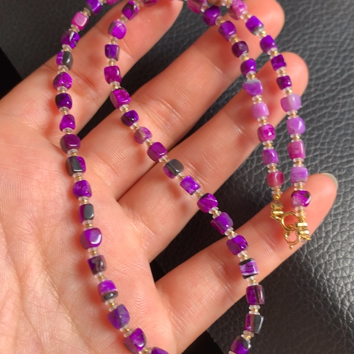 苏纪石（舒俱来）项链18K金镶嵌