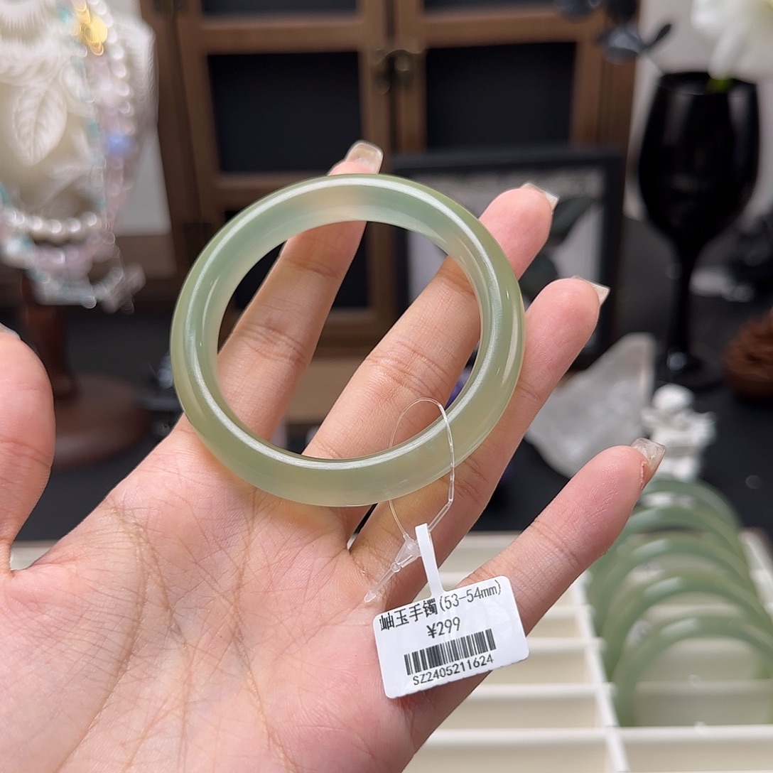 未镶嵌蛇纹石玉手镯34号