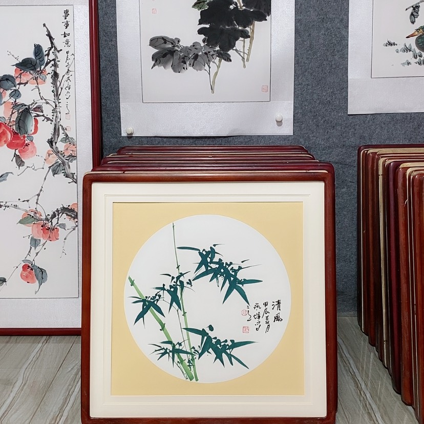 【闪购商品】国画书画作品带框65×65厘米