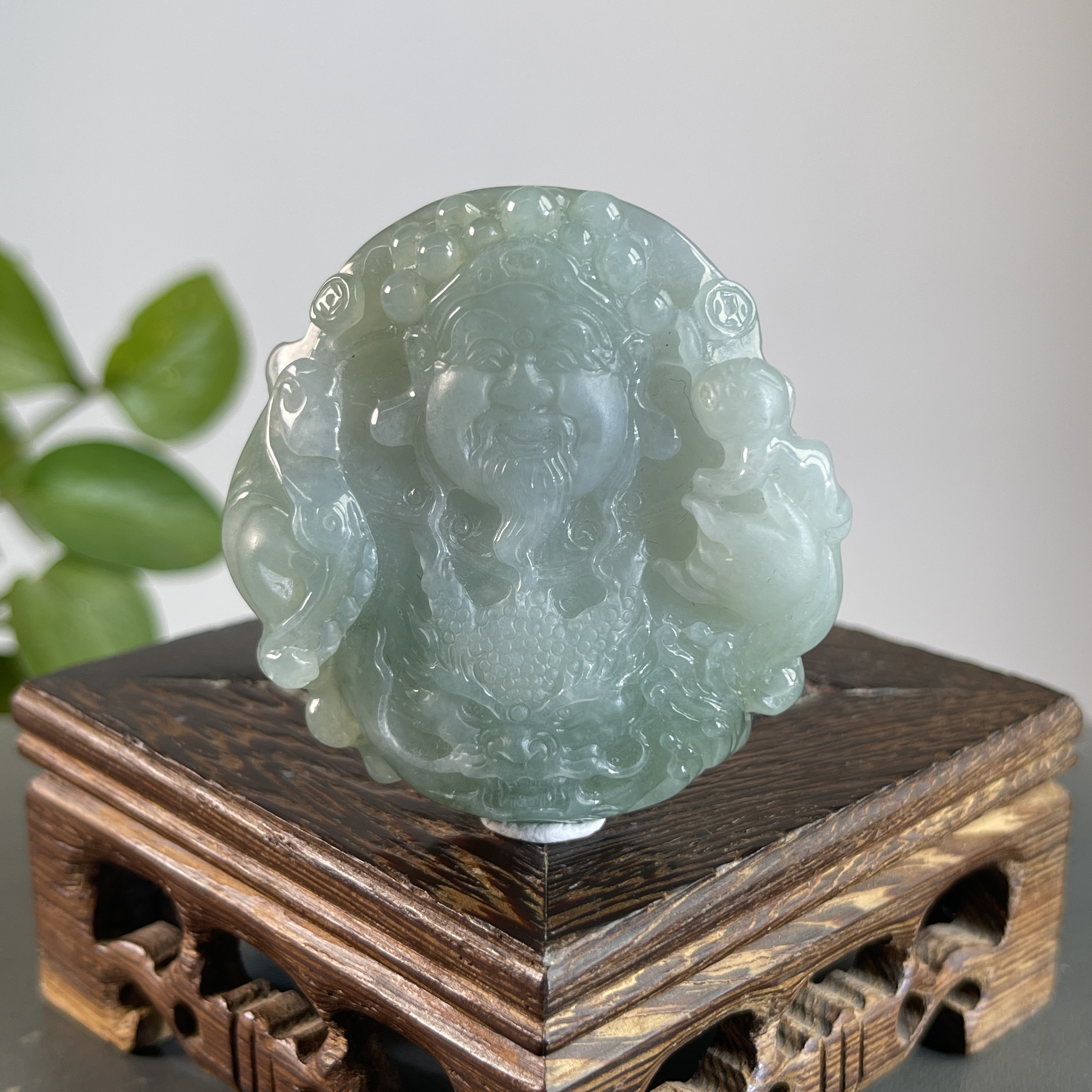 JXA26-85 天然缅甸A货翡翠 财神爷